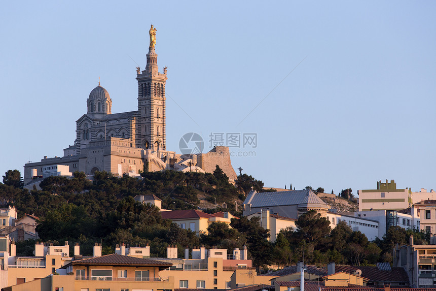 法国南部的Azur旅行地标教会旅游宗教马赛图片