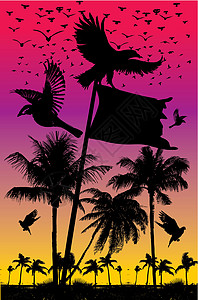 黑人背景鸟类生命矢量艺术植绒森林羽毛家禽季节打印迁移航班绘画天堂背景图片