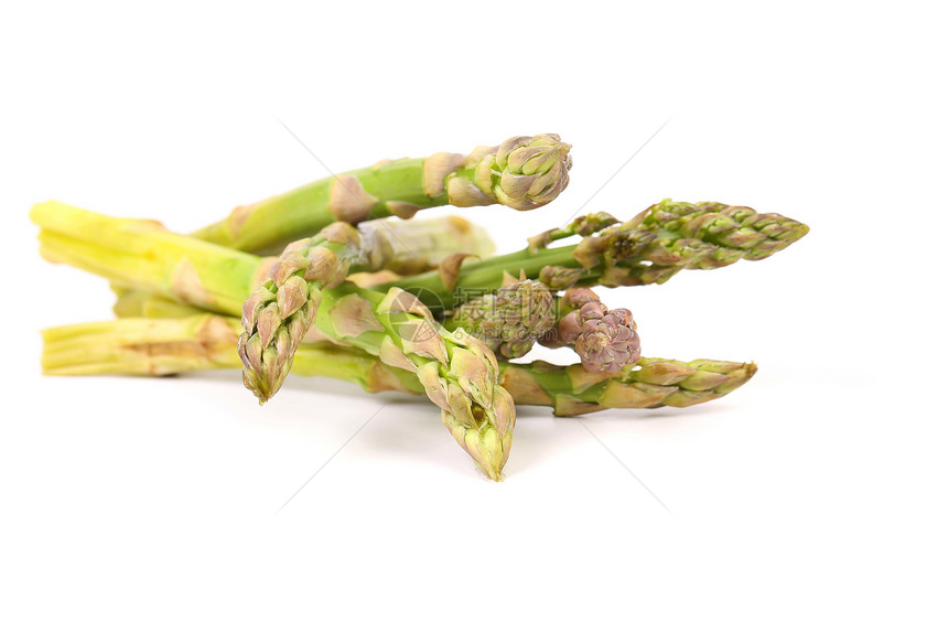 新鲜的长矛蔬菜发芽营养蒸汽健康饮食白色绿色美食食物图片