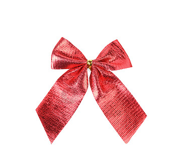 由丝带制成的节日红弓人造物体礼物白色红色纪念日装饰品手工生日派对周年背景图片