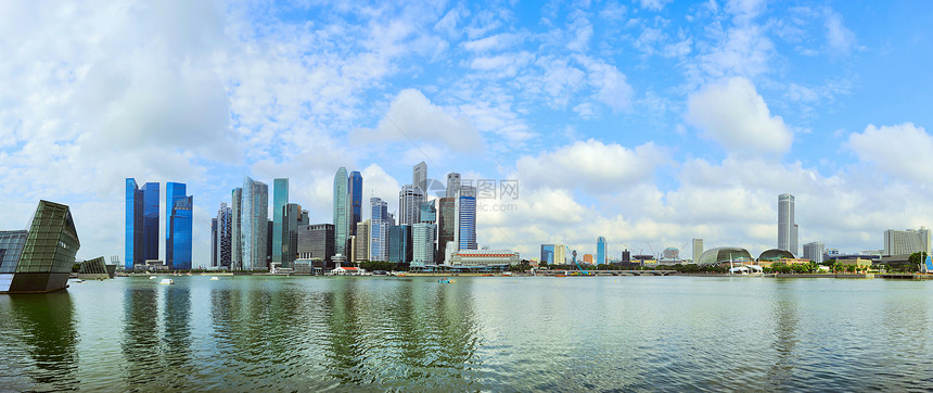 新加坡市财富蓝色全景办公室建筑商业中心摩天大楼酒店城市图片