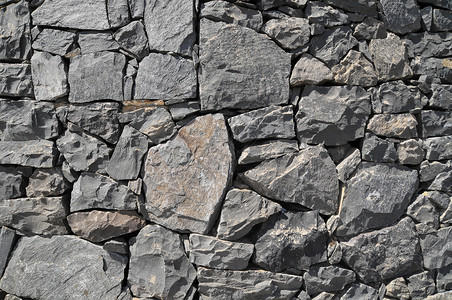 灰岩古城墙石头花岗岩材料石墙大理石灰色矿物黑色纹理宏观黑色的高清图片素材