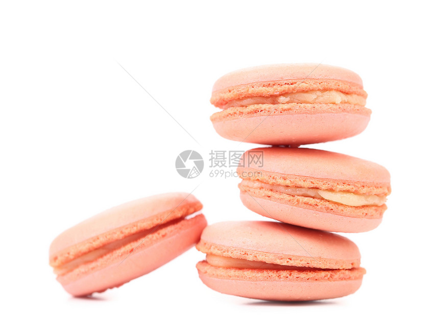 四个粉红麦子蛋糕图片