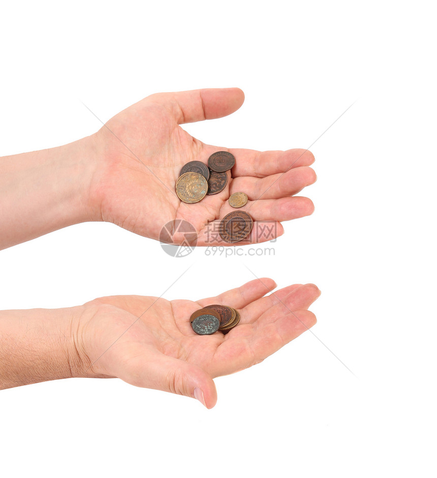 手握硬币商业杯子借方兴趣信用捐款贷款金子货币金融图片