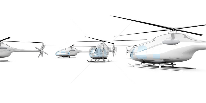 一架直升机组引擎运动团体转子白色螺旋桨运输旋转航班刀刃图片