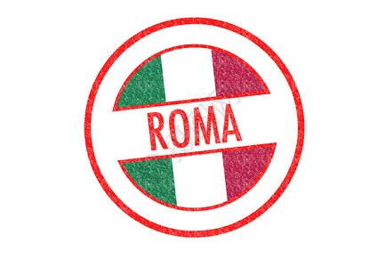 ROMA 橡胶印章邮票首都标题文化橡皮旅行海关贴纸护照签证意大利语高清图片素材