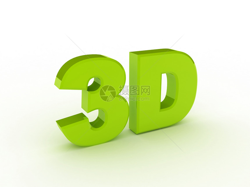 3D 标志技术白色电视红色立体声浮雕插图娱乐按钮立体镜图片