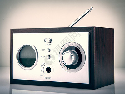 Retro无线电台电子古董体积音乐背景图片
