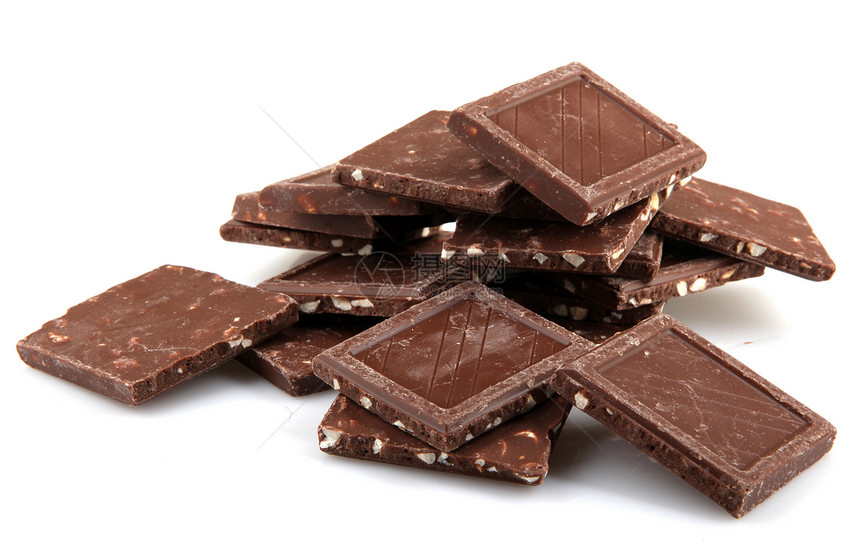 巧克力酒吧小吃美食食品食欲棕色可可正方形甜点糖果杂货店图片