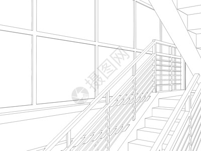抽象陈列金属楼梯财产线条房子地面城市项目建筑师住房背景图片