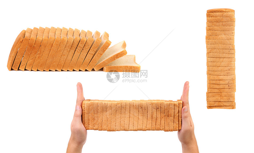 切片白面包一张照片中三幅图片