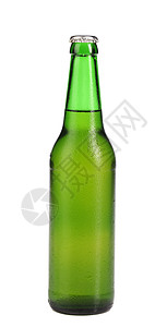白上孤立的啤酒瓶酿造干杯啤酒厂金子瓶子酒吧气泡饮料口渴液体背景图片