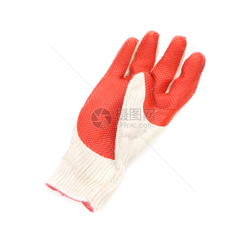 一对红色橡胶手套图片