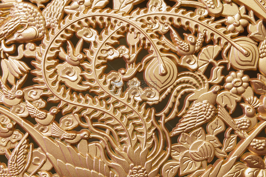 泰国传统风格的装饰型式宗教绘画文化古董工艺家具艺术框架曲线角落图片