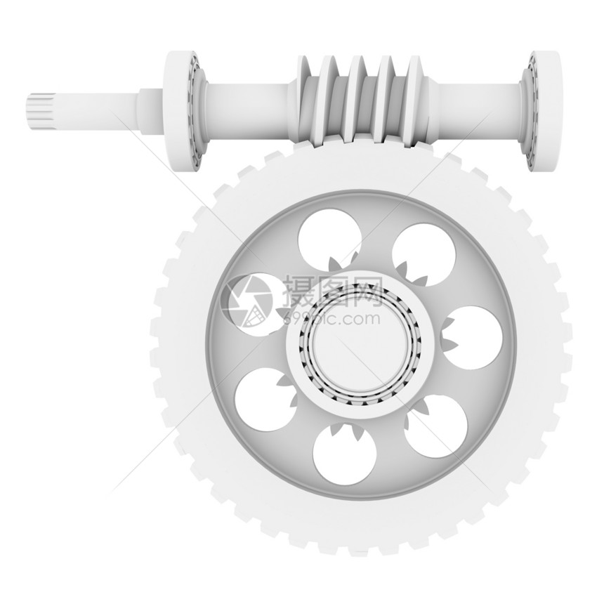 白轴 齿轮和轴承工作机器力学车轮网络白色合作技术团体商业图片
