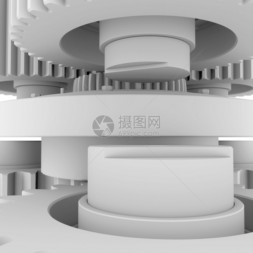 白轴 齿轮和轴承工业力量车轮合作牙齿圆形力学团队车削工作图片