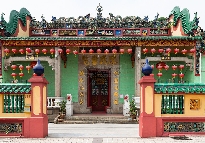 进入传统的中华神庙图片
