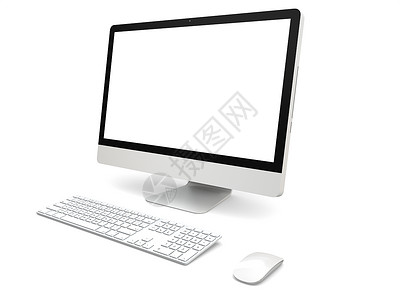 台式计算机电子产品硬件屏幕办公室技术展示插图互联网老鼠电脑背景