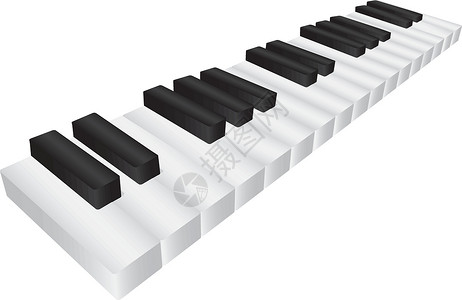 钢琴黑白键盘3D说明背景图片