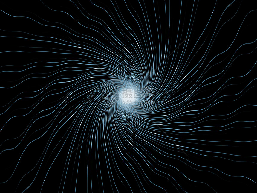 分形沉积概念运动渲染元素光束射线旋转蓝色黑色径向中心图片