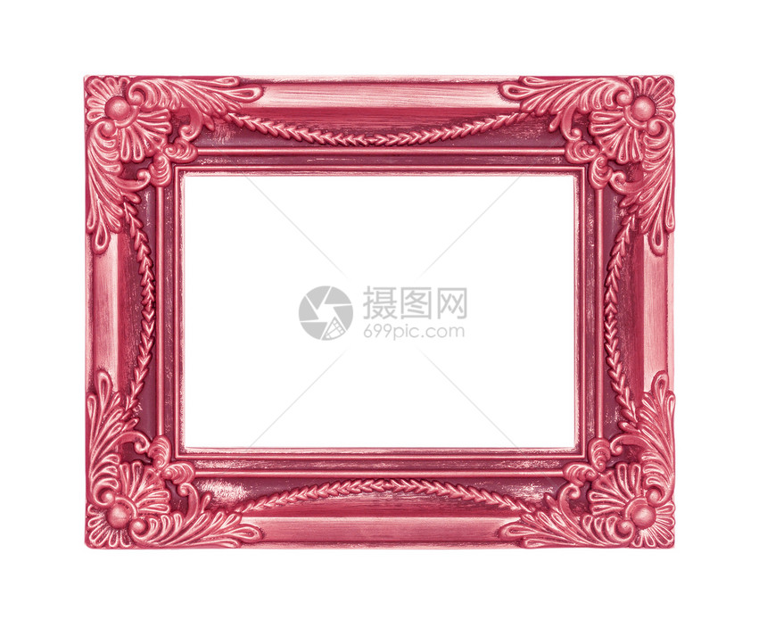图片框架古董风格镜框镜子红框正方形照片金属风俗艺术图片
