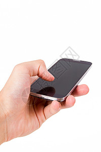 带空白屏幕的移动电话技术展示电话手机手势机动性沟通影棚触摸屏电子商业高清图片素材