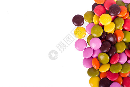 多彩的糖糖糖果食物甜点白色影棚邦邦背景图片