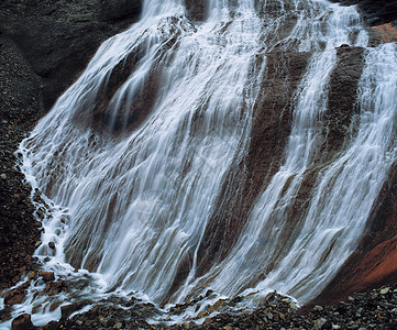 连带瀑布地貌自然世界瀑布碎石地形摄影淡水背景图片