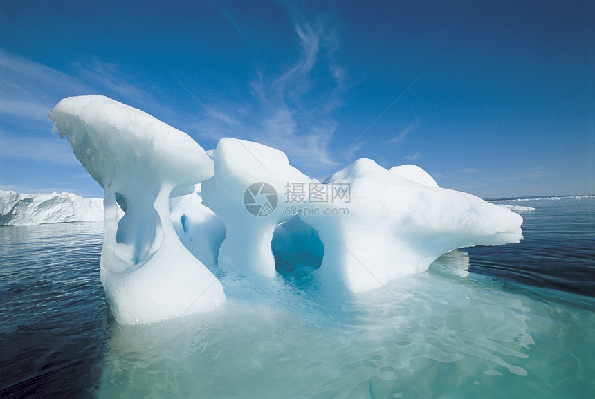 冰山和水寒冷场景风景摄影海洋全景自然世界土地图片