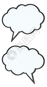 一组空口音泡泡 浮云空白辩论插图说话演讲思考标签讲话气泡写作背景图片