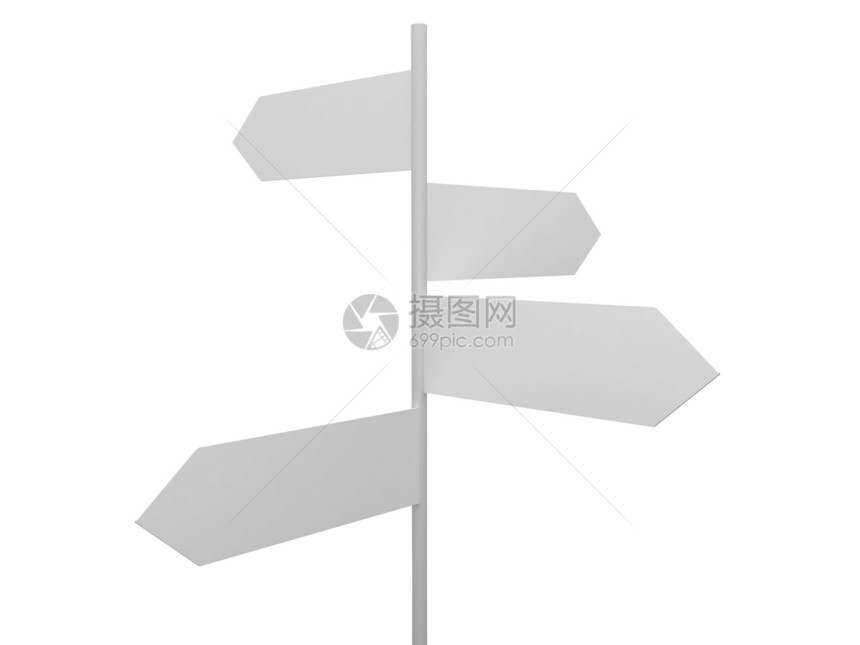 空白十字路标横幅白色水平导航小路指导方向性街道指标交通图片