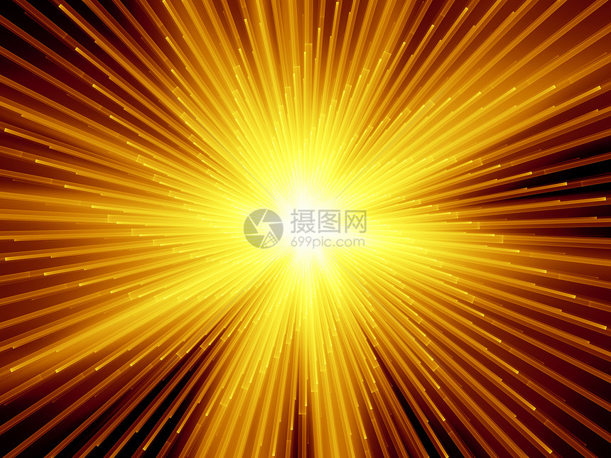 分形沉积的推进设计黄色渲染装饰品金子射线光束元素数学黑色图片