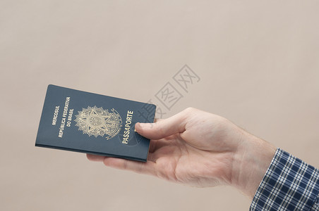 巴西护照邮票旅行身份出生地旅游蓝色展示国际商业国籍南美洲高清图片素材