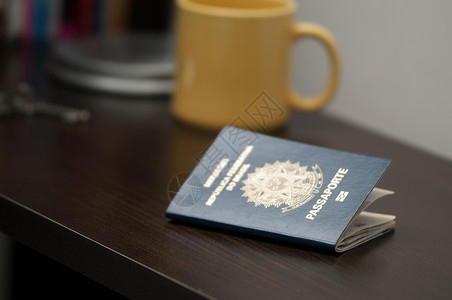 巴西护照蓝色文档商业公民权利游客邮票旅游移民法律合法的高清图片素材