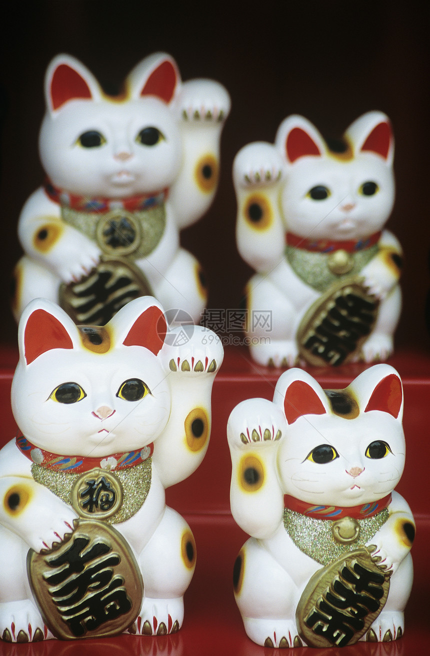 中国护符猫雕像图片