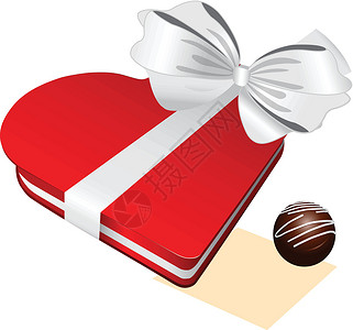 红盒白巧克力罐头高清图片