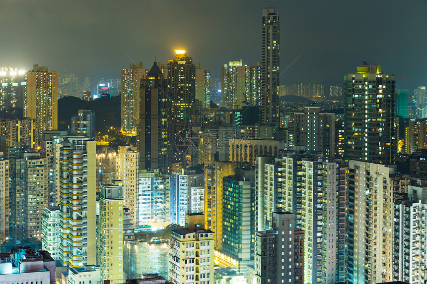 香港市风景天际景观人口住房住宅市中心建筑民众房屋公寓图片
