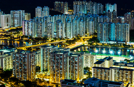 香港住宅区香港特区人口房屋居所天际市中心民众公寓楼建筑公寓景观公共居所高清图片素材