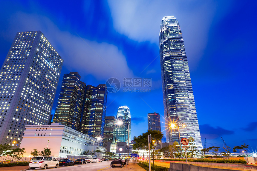 香港之夜大楼地标建筑公司企业天空天际办公楼景观摩天大楼图片