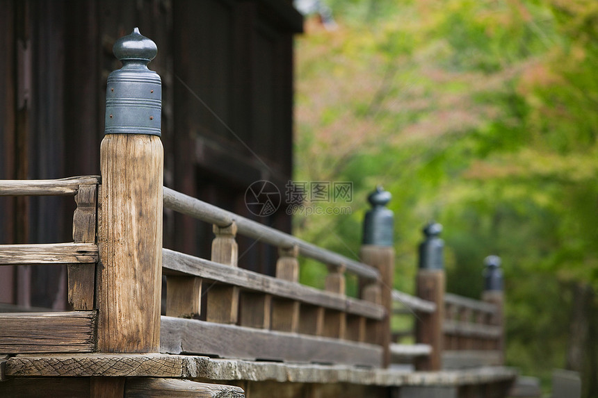 日本京都尼农济寺建筑设计细节特写文化外观建筑学门廊雕刻历史性阳台前景图片