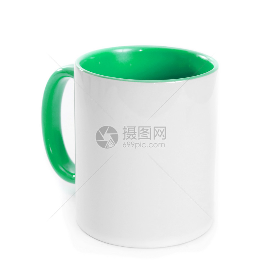 白的杯子反射厨具饮料工作室空白茶碗制品咖啡店咖啡绿色图片