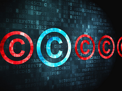 数字背景上的法律概念版权法庭展示屏幕专利技术分子执法监视器保卫知识背景图片