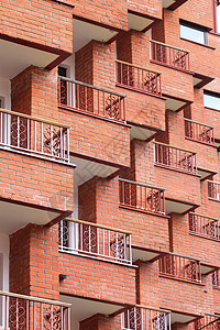 红砖房住宅水平窗户销售团体住房框架长方形红色乡村背景