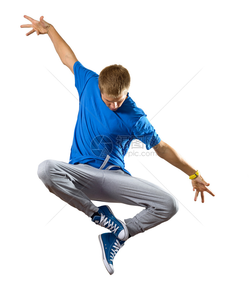 青年男舞蹈者身体快乐姿势平衡行动男生运动灵活性体操乐趣图片