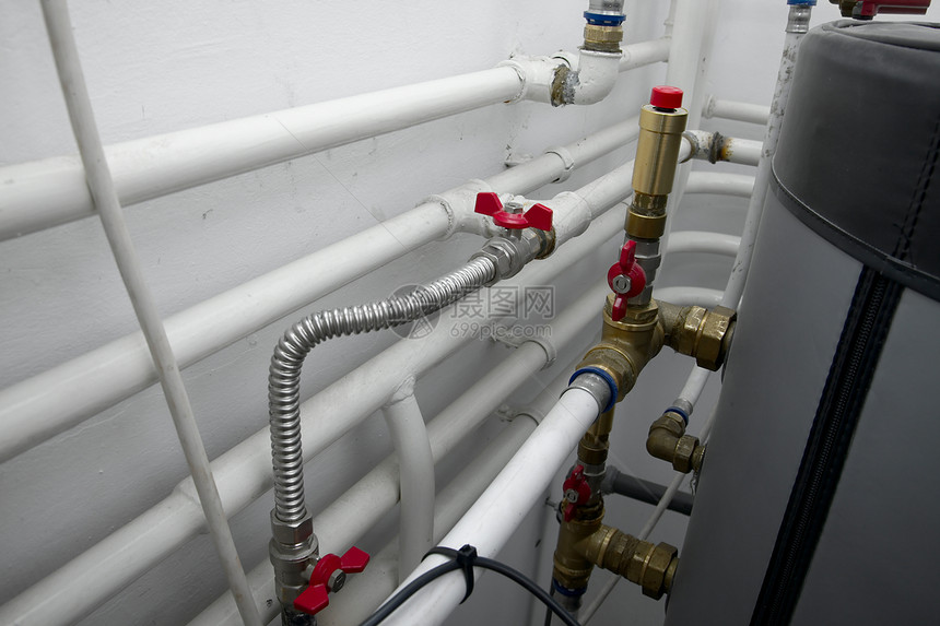 暖热管道工业气体家庭管子力量房子锅炉安装金属仪器图片