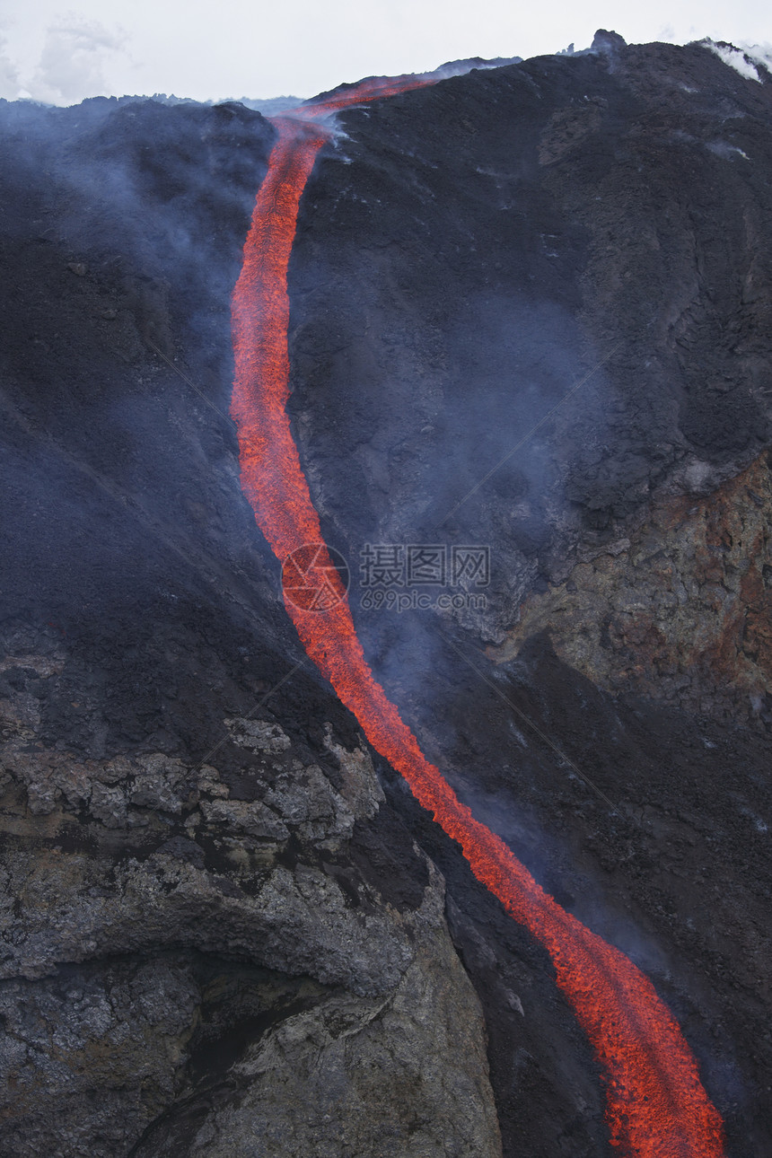 冰岛火山熔岩流图片