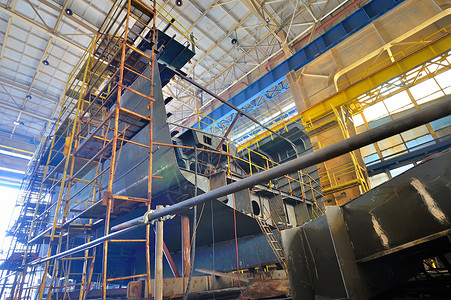 造船船工船运港口工程制造业起重机脚手架仓库货物海军弓高清图片素材