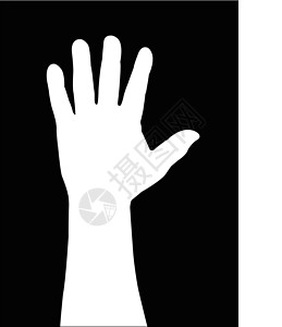 手影手指手臂插图身体黑色男人背景图片