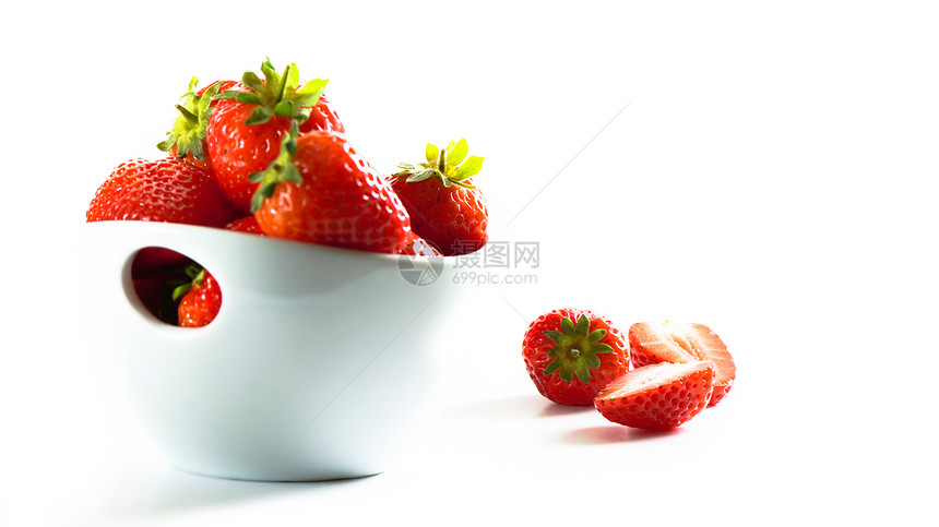 草莓碗美食工作室盘子食物叶子饮食蔬菜水果浆果宏观图片