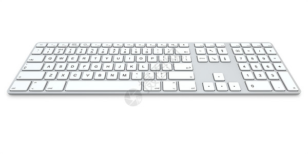计算机键盘办公室钥匙插图电脑控制硬件电子产品技术外设白色背景图片